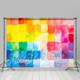 Lofaris Watercolor Colorblock Cake Smash Photograph Backdrop